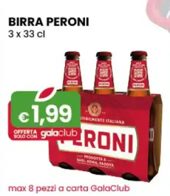 Gala Supermercati BIRRA PERONI 3 x 33 cl offerta