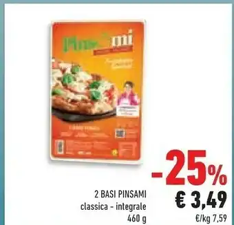 Conad Pinsami Basi Pinsa Artigianale 460 G(ml) offerta
