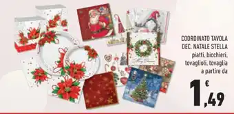 COORDINATO TAVOLA DEC. NATALE STELLA