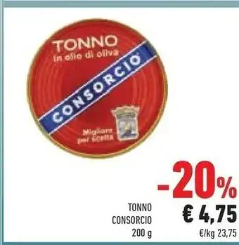 Conad Consorcio Tonno In Olio Di Oliva 200 G(ml) offerta