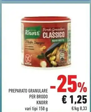Conad Knorr Brodo Granulare Verdure offerta