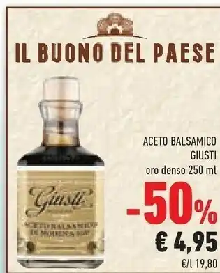 Conad Giuseppe giusti Aceto Balsamico Di Modena 250 G(ml) offerta