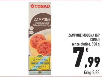 Conad City ZAMPONE MODENA IGP CONAD senza glutine, 900 g offerta