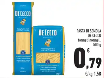 Conad City PASTA DI SEMOLA DE CECCO formati normali, 500 g offerta