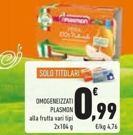 Conad Plasmon Omogeneizzati offerta