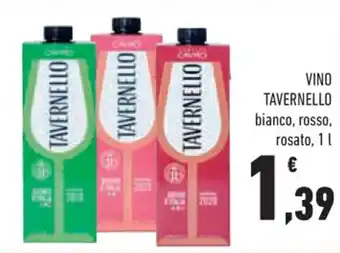Conad City VINO TAVERNELLO bianco, rosso, rosato, 1 l offerta