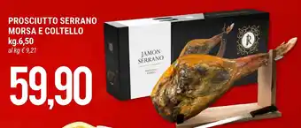 PROSCIUTTO SERRANO MORSA E COLTELLO kg. 6,50