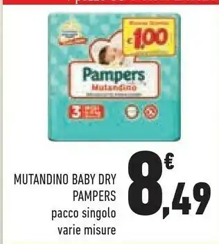 Conad Superstore Pampers Mutandino Baby Dry Pacco Singolo offerta