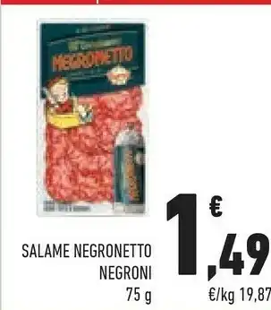 Conad Superstore Negroni Negronetto A Fette 75 G(ml) offerta