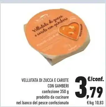 Conad Superstore Vellutata Di Zucca E Carote Con Gamberi offerta