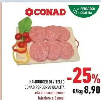 Conad Superstore Hamburger Di Vitello offerta