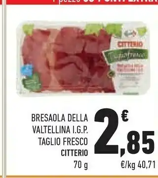 Conad Superstore Citterio Bresaola Della Valtellina Igp Taglio Fresco offerta