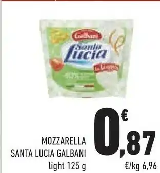 Conad Superstore Galbani Mozzarella Santa Lucia Light 125 G(ml) offerta