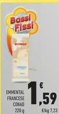 Conad Superstore Conad - Emmental Francese 220 G(ml) offerta