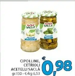 Mercatò Saclà Cetrioli Acetelli 150 G(ml) offerta