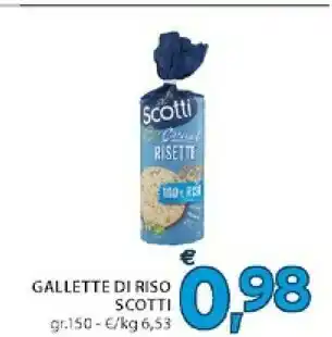 Mercatò Riso Scotti - Risette 100% Riso Biologiche 150 G(ml) offerta