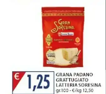 Mercatò Latteria Soresina Grana Padano Grattugiato Gran Soresina 100 G(ml) offerta