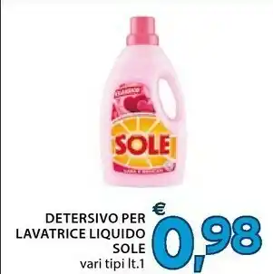 Mercatò Sole Detersivo Per Lavatrice Liquido offerta