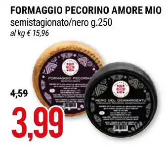 Hardis FORMAGGIO PECORINO AMORE MIO semistagionato/nero g.250 offerta