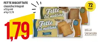Hardis FETTE BISCOTTATE classiche/integrali x72/g.648 offerta