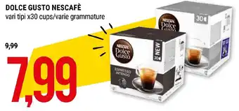DOLCE GUSTO NESCAFÈ vari tipi x30 cups/varie grammature