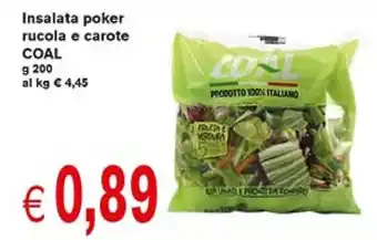 èccoMI Insalata poker rucola e carote COAL g 200 offerta