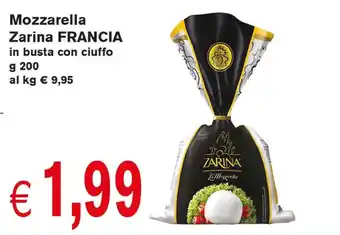 èccoMI Mozzarella Zarina FRANCIA in busta con ciuffo g 200 offerta