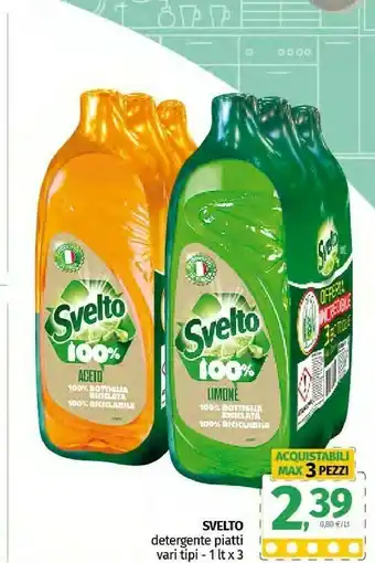 Pam Svelto Detergente Piatti Aceto/ Limone offerta