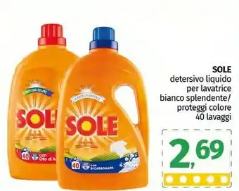 Pam Sole Detersivo Liquido Per Lavatrice Bianco Splendente/ Proteggi Colore 40 Lavaggi offerta