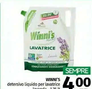 Pam Winni's Detersivo Liquido Per Lavatrice Lavanda offerta