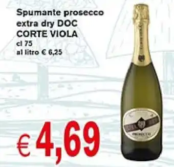 èccoMI Spumante prosecco extra dry DOC CORTE VIOLA cl 75 offerta