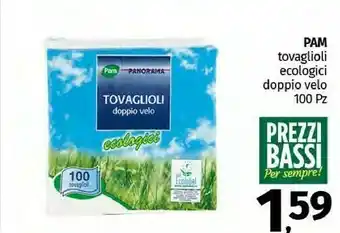 Pam Pam Tovaglioli Ecologici Doppio Velo offerta