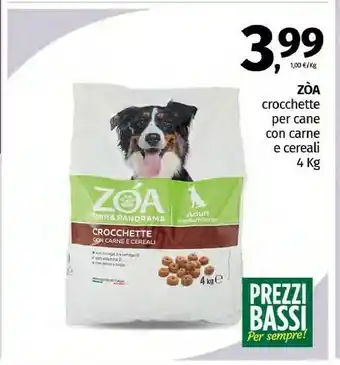 Pam Zòa Crocchette Per Cane Con Carne E Cereali offerta
