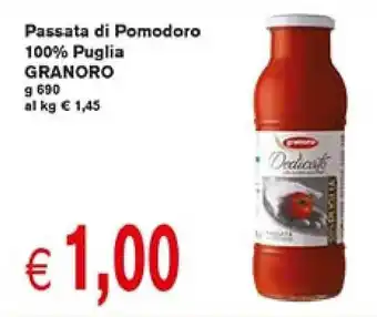 èccoMI Passata di Pomodoro 100% Puglia GRANORO g 690 offerta