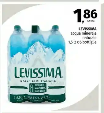 Pam Levissima Acqua Naturale Dalle Alpi Italiane 1500 G(ml) offerta