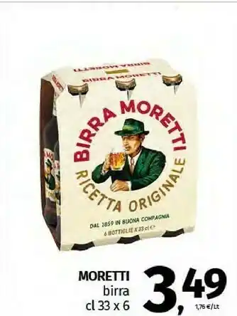 Pam Birra Moretti - Birra Moretti 330 G(ml) offerta
