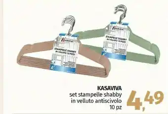 Kasaviva Set Stampelle Shabby In Velluto Antiscivolo