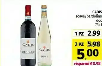 Pam Cadis Soave/ Bardolino Doc 75 Cl offerta