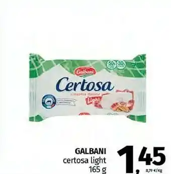 Pam Galbani Certosa Light Crescenza 165 G(ml) offerta