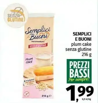 Pam Semplici e buoni Plumcake Senza Glutine offerta