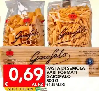 TuoDi Garofalo Pasta Di Semola Vari Formati offerta