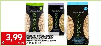 TuoDi Wonderful Pistacchi Tostati Non Salati / Salati / Salati E Pepati offerta