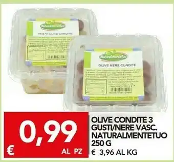 TuoDi Naturalmentetuo Olive Nere Condite 250 G(ml) offerta