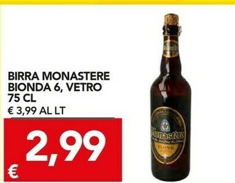 TuoDi Monastère Birra Artigianale Blond Beer 750 G(ml) offerta