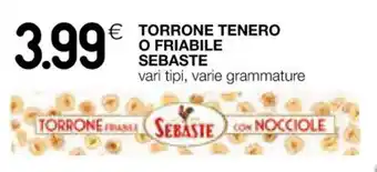 Coop TORRONE TENERO O FRIABILE SEBASTE offerta