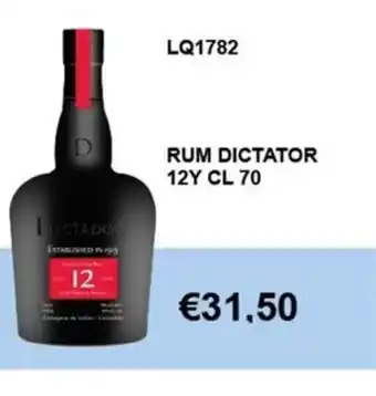 RUM DICTATOR 12Y CL 70