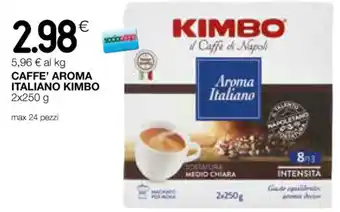 Coop CAFFE' AROMA ITALIANO KIMBO 2x250 g offerta