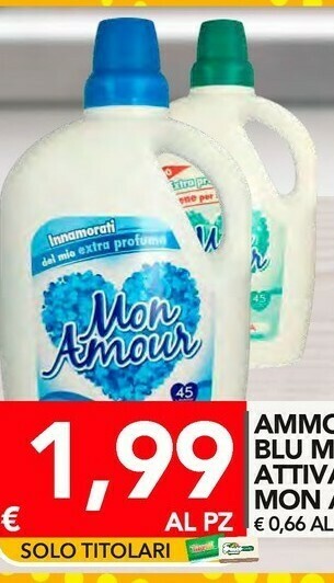 TuoDi Mon Amour Ammorbidente Blu Mare/Igiene Attiva offerta