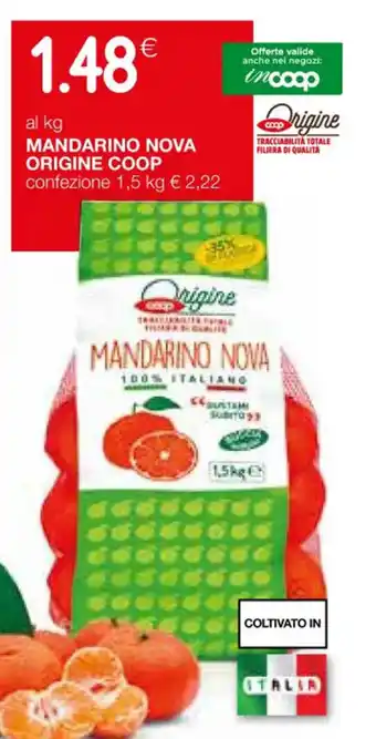Coop MANDARINO NOVA ORIGINE COOP 1,5 kg offerta