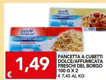 TuoDi I freschi del borgo Pancetta A Cubetti Dolce/ Affumicata offerta